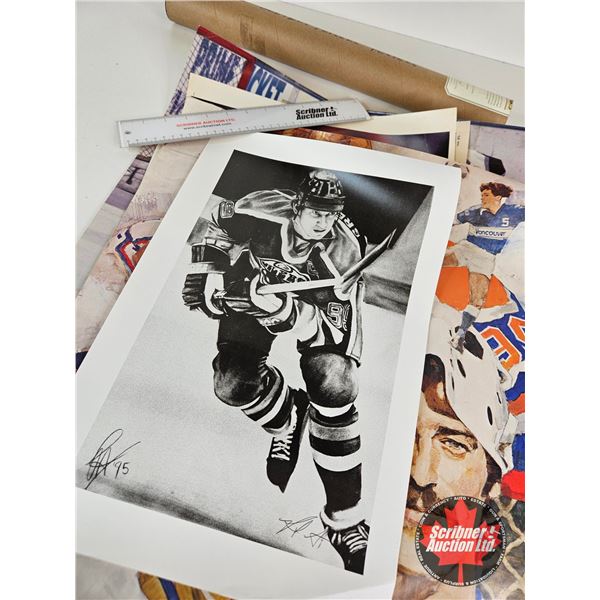 Assortment of Wayne Gretzky - Oilers Posters and Ephemera
