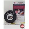Image 1 : NHL Signed Puck : Bernie Parent : Philadelphia Flyers (Certified JSA) (c/w COA)