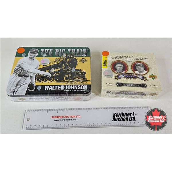 Upper Deck Card Boxes (2) (Unopened) : - "The Big Train" Walter Johnson : Washington Senators - SP
