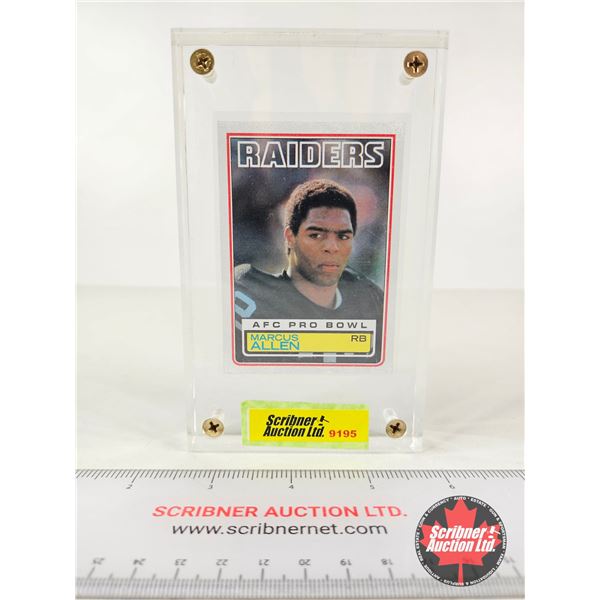 1982 NFLPA Trading Card : Marcus Allen - Raiders : AFC Pro Bowl ( in Display Case)