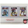 Image 1 : 1980's O-Pee-Chee Hockey Cards : Oilers - Mark Messier - Grant Fuhr - Paul Coffey (In Card Sleeves)