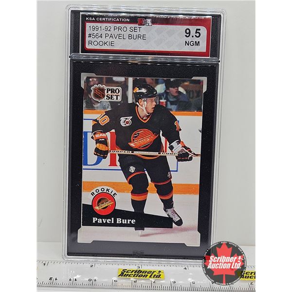 1991-92 Pro Set #564 Pavel Bure Rookie : Canucks (Certified KSA 9.5 NGM)