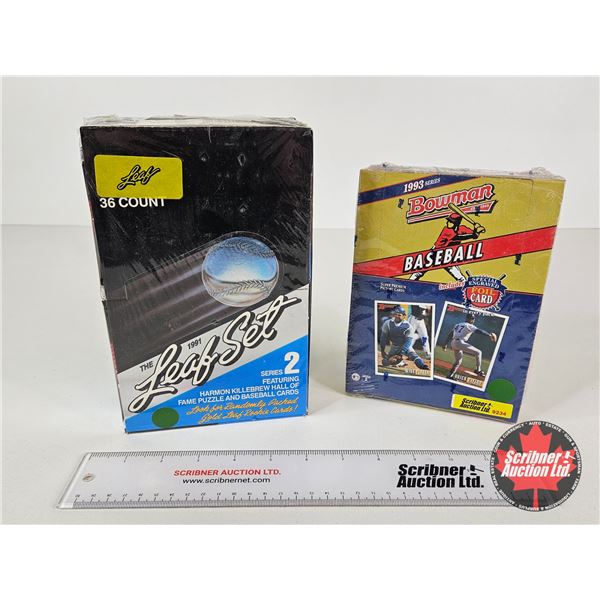 Combo (2 Unopened Boxes) : - 1991 Leaf Set Harmon Killebrew Hall Of Fame Puzzle & Baseball Cards : S