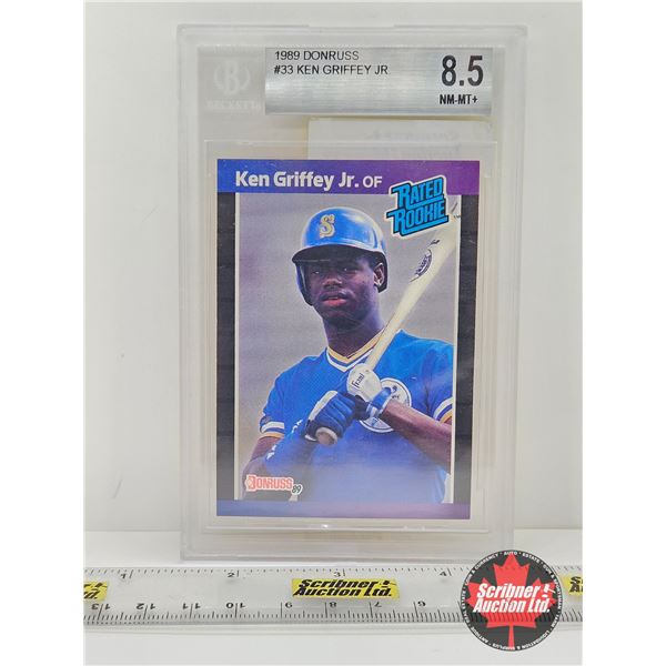 1989 Donruss #33 Ken Griffey Jr. : Mariners (Certified Beckett 8.5 NM-MT+)