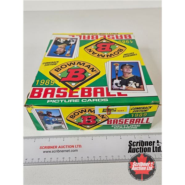 1989 Baseball Picture Cards : Bowman (Display Box Lot with Contents / Individual Pkgs Unopened)