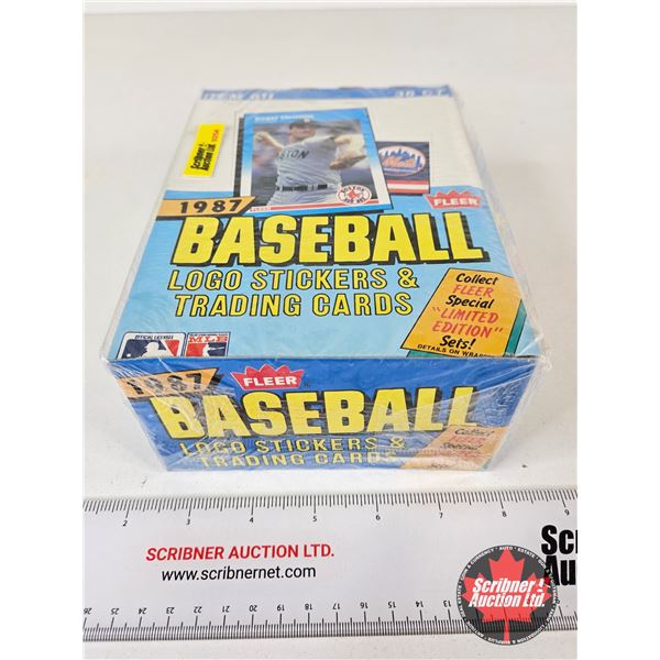 1987 Fleer Baseball Logo Stickers & Trading Cards (Unopened)
