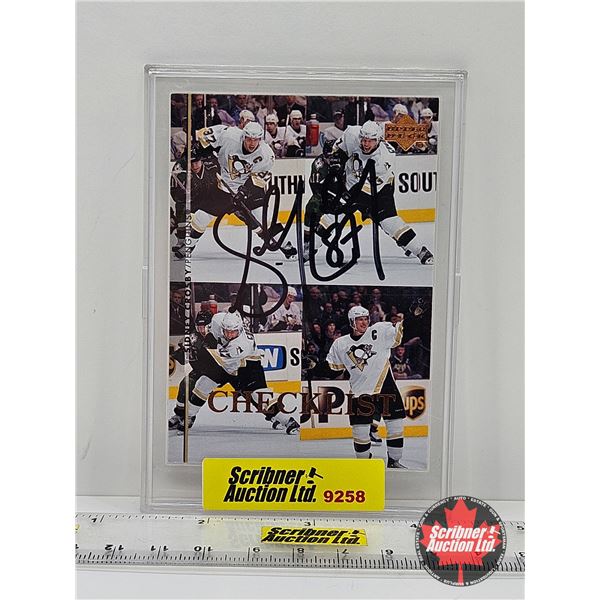 Autographed 2007-08 Upper Deck Series 1 Checklist Hockey Card : Sidney Crosby (In Hardshell Case) (N