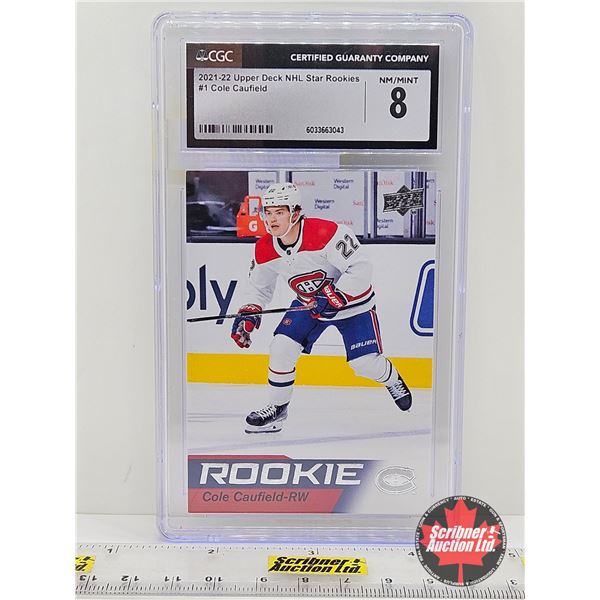 2021-22 Upper Deck NHL Star Rookies #1 Cole Caufield : Canadiens (Certified CGC NM/MINT 8)