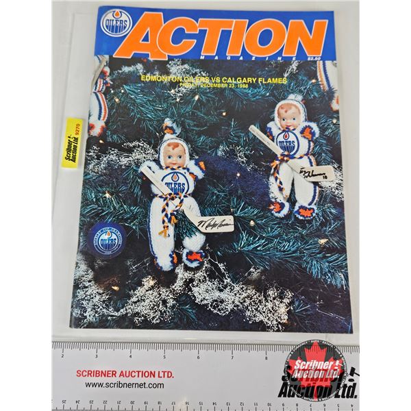 Action Hockey Magazine Program : 1988 Edmonton Oilers vs Calgary Flames