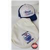 Image 2 : Oilers Collector Group : Incl. - (3) Baseball Hats - (2) Pillbox Hats - Window Film