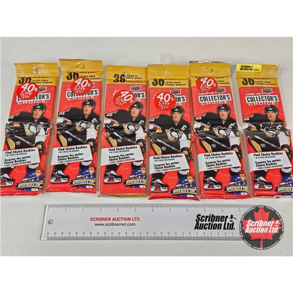 2008-09 Upper Deck Hockey Trading Card Packs (6) (Unopened)