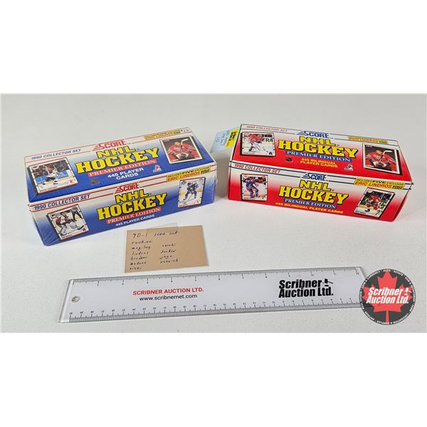 1990 Score NHL Hockey Premier Edition Collector Set & Bilingual Collector Set (2 Boxes)