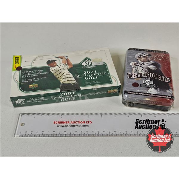 2001 SP Authentic Golf Cards w/ Upper Deck Tiger Woods Collections Premiere Edition (Unopened)