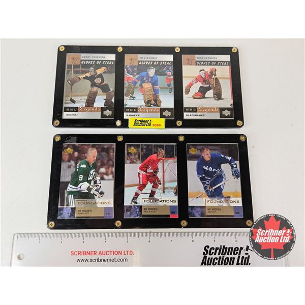 NHL Hockey Cards in (2 Multi-Card Screwdown Cases) - Mr. Hockey - Tony Esposito - Ed Giacomin - Gerr