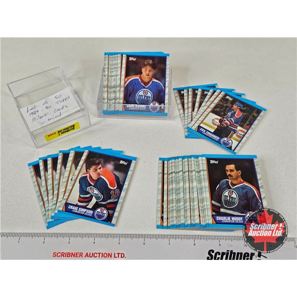 1989-90 Topps Hockey Cards (50) : Oilers