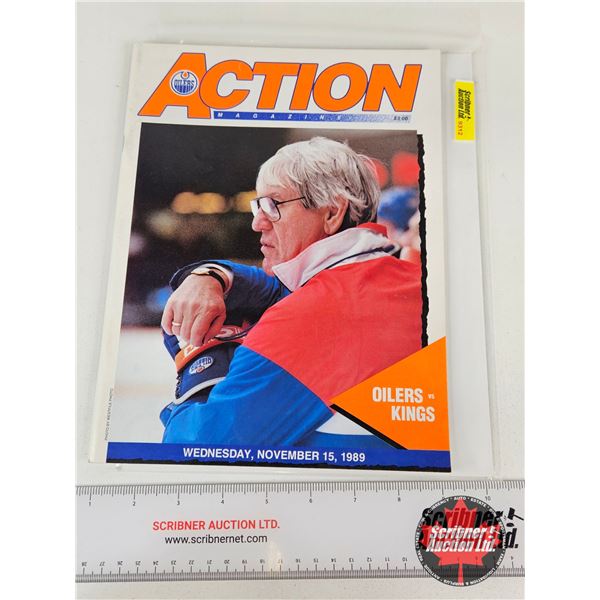 Action Hockey Magazine Program : 1989 Oilers vs Kings
