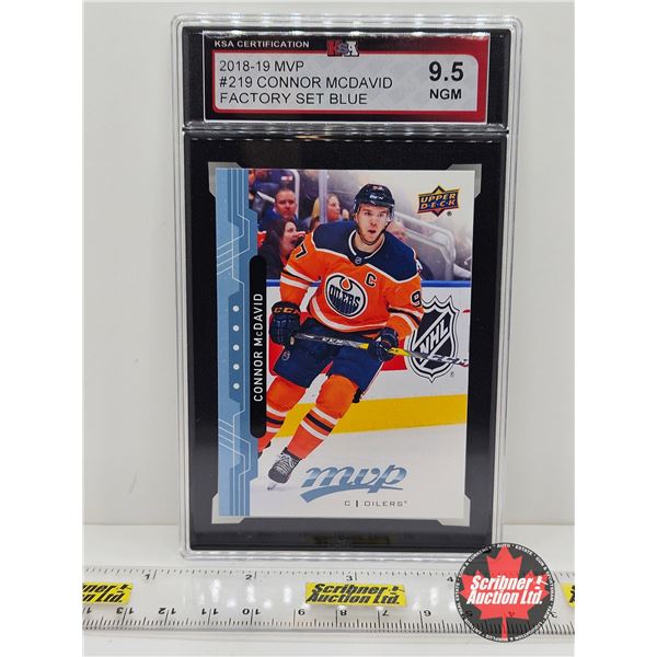 2018-19 MVP #219 Connor McDavid Factory Set Blue : Oilers (Certified KSA 9.5 NGM)