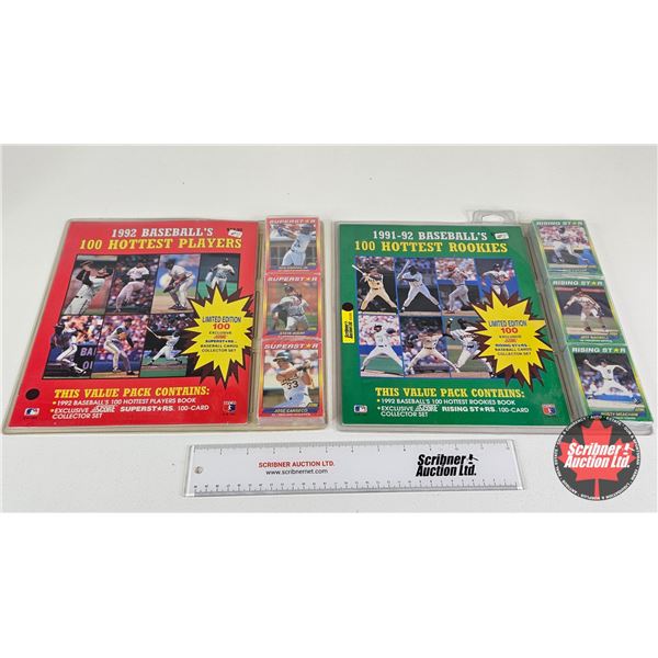1991-92 Score Baseball's 100 Hottest Rookies & 1992 Baseball's 100 Hottest Players (Unopened)