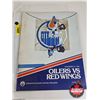 Image 2 : Edmonton Oilers Official Hockey Program Magazines (3) :  - Oilers vs Red Wings 1981 - Oilers vs King