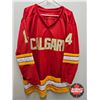 Image 5 : Autographed Hockey Jersey : Theoren Fleury - Calgary Flames (Size Unknown) (Certified Beckett)