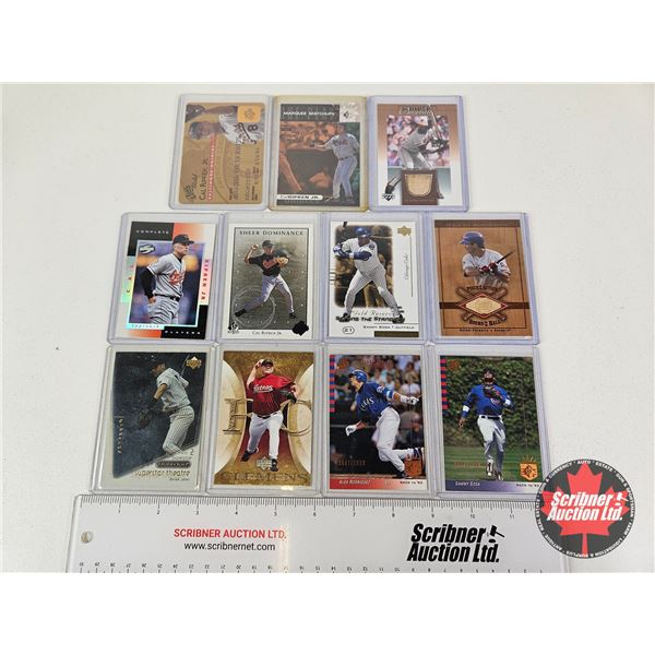 Baseball Cards Variety (11) : - Sammy Sosa - Alex Rodriguez - Derek Jeter - Rafael Palmeiro - Etc!