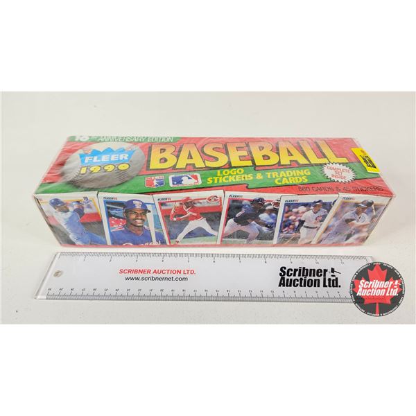 1990 Fleer Baseball Logo Stickers & Trading Cards (Unopened)