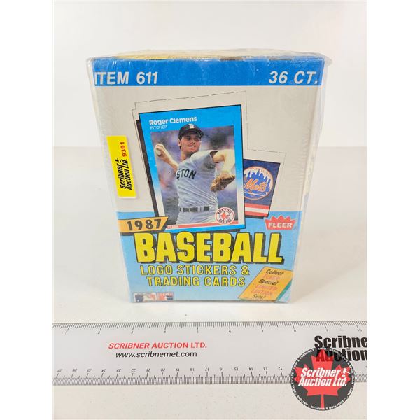 1987 Fleer Baseball Logo Stickers & Trading Cards (Unopened)