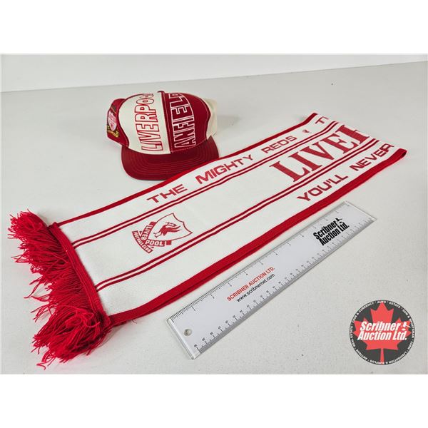 Liverpool Football Club Memorabilia : Hat & Scarf