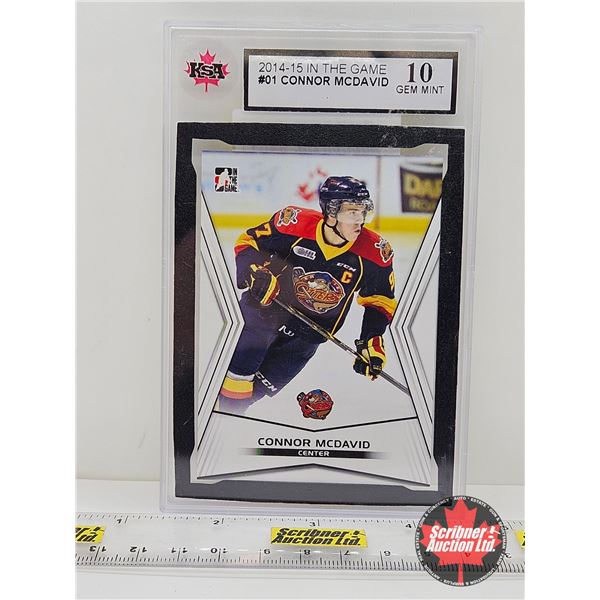 2014-15 In The Game #01 Connor McDavid : Otters (Certified KSA 10 GEM MINT)
