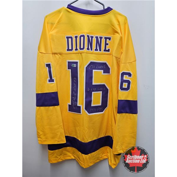 Autographed Hockey Jersey : Marcel Dionne - L.A. Kings (Size XL) (Certified Beckett)