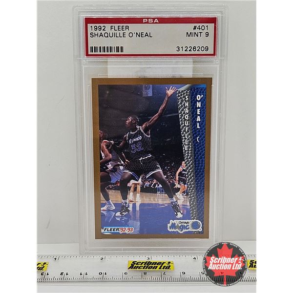 1992 Fleer #401 Shaquille O'Neal : Magic (Certified PSA MINT 9)