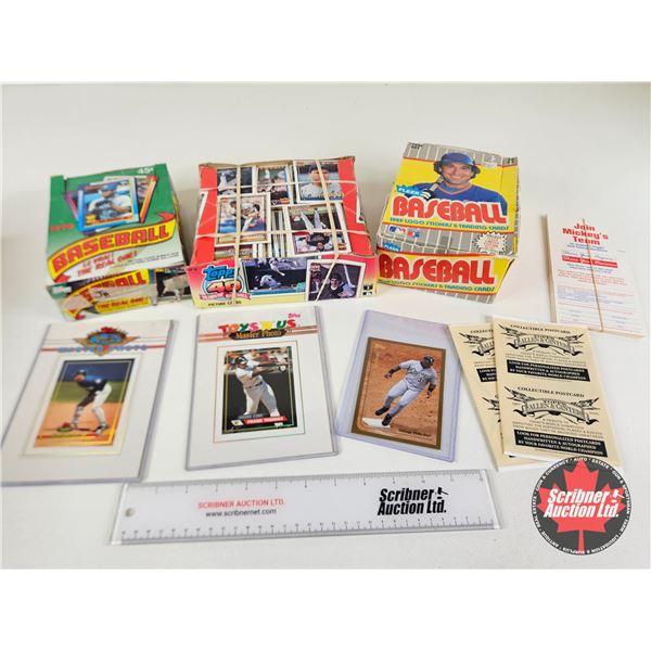 Baseball Collector's Group : - 1989 Fleer Logo Stickers & Trading Cards - 1990 Picture Cards Bubble 