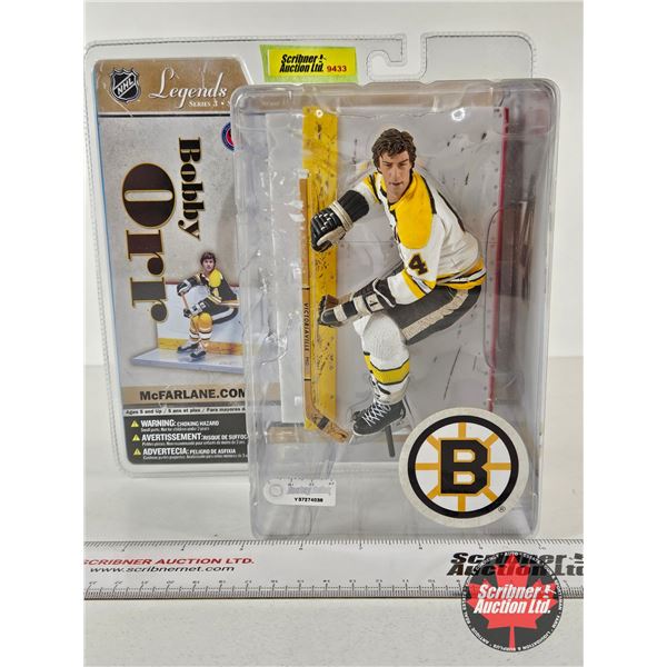 NHL Legends Series 3 Action Figure : Bobby Orr - Bruins (McFarlane Toys) (Certified NHL) (Package Me