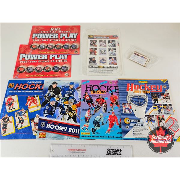 NHL Sticker Collection : - 1980's OPC Oilers NHL Stickers - 1985 Sticker Yearbook - 1993-94 Sticker 