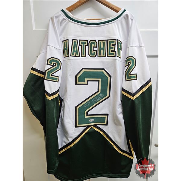Autographed Hockey Jersey : Derian Hatcher - Dallas Stars (Size XL) (Certified Beckett)