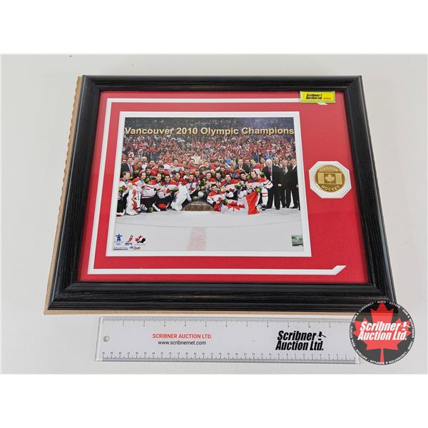 Framed & Matted Photo : Vancouver 2010 Olympic Champions : Canada Hockey (Limited Edition 44 of 250)