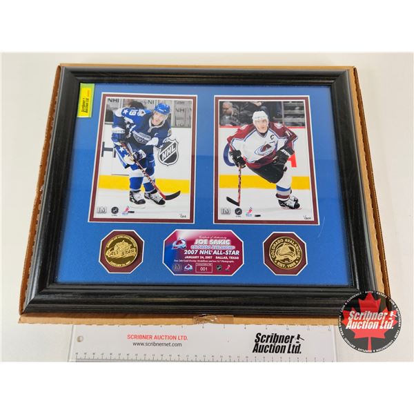 Framed & Matted Photos : JOE SAKIC : Colorado Avalanche : 2007 NHL All-Star (COA : The Highland Mint