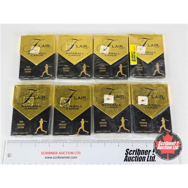 1993 Premier Edition Flair Baseball Cards (8 Pkgs) (Unopened)