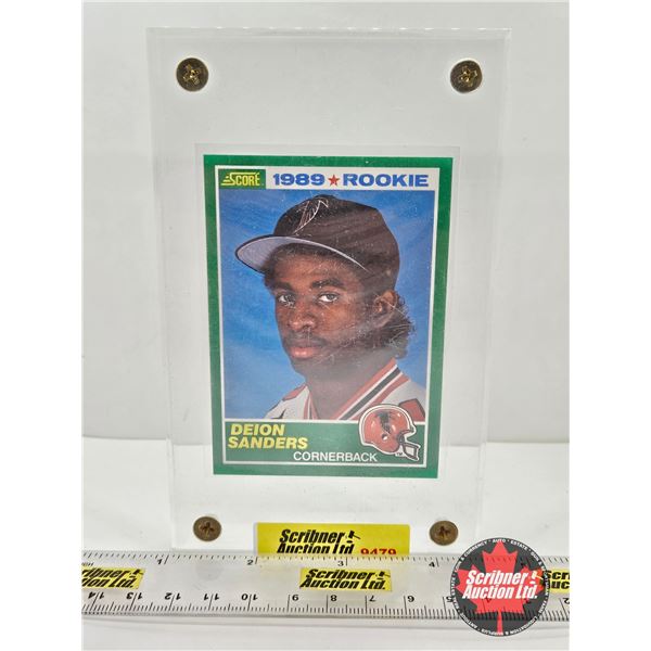 1989 Score NFL Deion Sanders Rookie Card (In Hardshell Case)