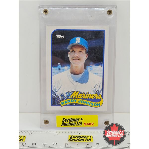 1989 Topps Baseball Card : Randy Johnson - Mariners (In Hardshell Case)
