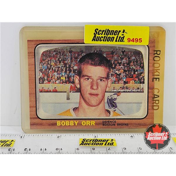 1966-67 Topps #35 Bobby Orr Rookie Card Reprint : Bruins (In Card Sleeve)