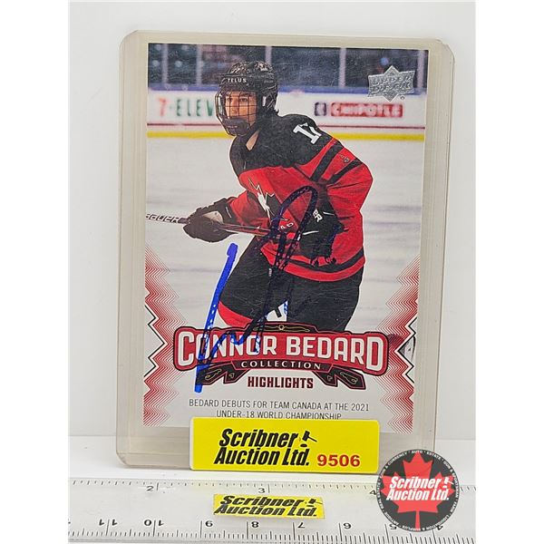 Autographed 2023-24 Upper Deck Connor Bedard : Team Canada (In Card Sleeve) (No COA)