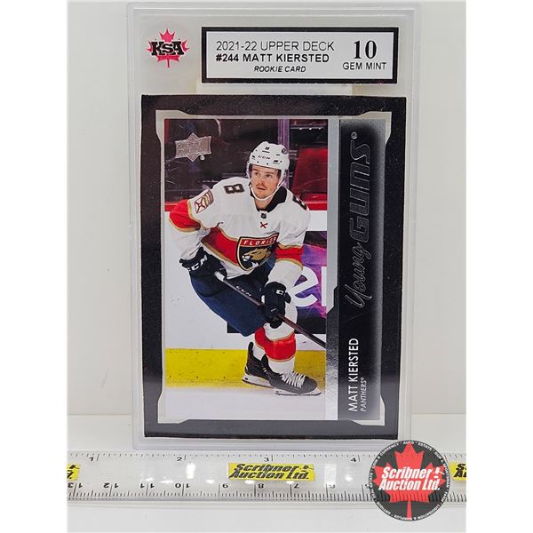 2021-22 Upper Deck #224 Matt Kiersted Rookie Card : Panthers (Certified KSA 10 GEM MINT)