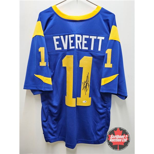 Autographed NFL Jersey : Jim Everett - Rams (Size XL) (Certified JSA)
