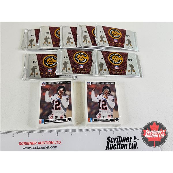 Upper Deck NFL Quarterback Challenge Cards (2 Pkgs) w/ 1997 Pinnacle Certified Card Packs (8) (Unope