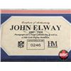 Image 4 : Framed & Matted Photo : JOHN ELWAY 1983-1998 : Broncos (COA : The Highland Mint) (Limited Edition 24