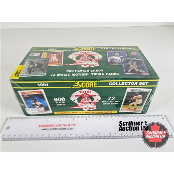1991 Score Baseball Collector Set : Player Cards, Magic Motion, Trivia Cards (Unopened)