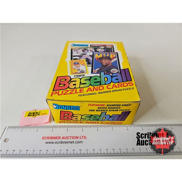 1989 Donruss Baseball Puzzle and Cards (Display Box Lot with Contents / Individual Pkgs Unopened)