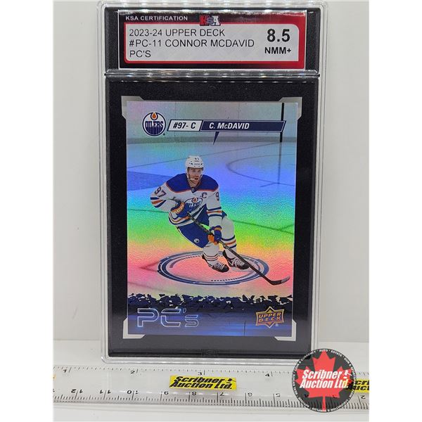 2023-24 Upper Deck #PC-11 Connor McDavid PC'S : Oilers (Certified KSA 8.5 NMM+)