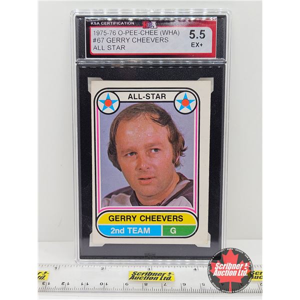 1975-76 O-Pee-Chee #67 Gerry Cheevers All Star ((Certified KSA 5.5 EX+)